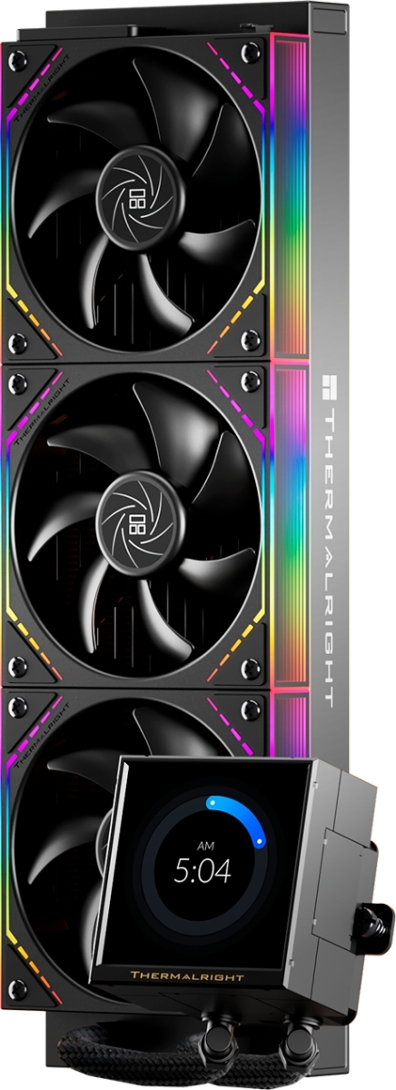 Система водяного охлаждения Thermalright Peerless Vision 360 Soc-AM5/AM4/1200/1700/1851 черный 4-pin 28.1dB Al LCD Ret (P-VISION-360-BL-ARGB)