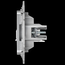 Розетка компьютерная RJ45 категория 5Е UTP РК5е-1-0-ФлА алюминий FLITE