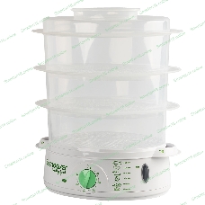 Пароварка электрическая Endever Vita-175, белый/зеленый