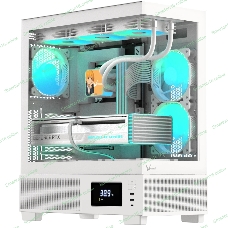 Компьютерный корпус AeroCool/Formula V Line Crystal E1 White, ATX, TYPE-C*1, USB3.0*2, Switch Display Panel