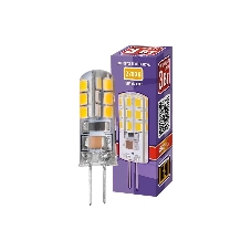 Лампа светодиодная JazzWay PLED-G4 3Вт капсульная 2700К теплый белый G4 200лм 220-230В