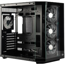 Корпус Eurocase M430ZAF Black, Midi-Tower, чёрный, 4 x 120 мм (3 x 120 мм на боковой панели, 1 x 120 мм на задней)
