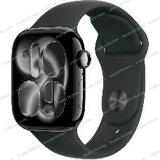 Умные часы Apple Watch Series 11 A3331 42мм OLED корп.черный Sport Band рем.черный разм.брасл.:M/L (MEQU4LW/A)