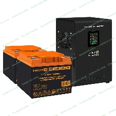 Комплект источника бесперебойного питания Exegate EX295997RUS + батарея 45Aч EX285666RUS 1шт (инвертор, синус, для котла, настенный) ExeGate FineSine SX-1000.LCD.AVR.2SH <1000VA/600W, чистая синусоида, цветной LCD-дисплей, AVR, 2*Schuko, линейно-интерактивный, крепление настенное/универсальное, черный> + батарея ExeGate HRL 12-45 (12В, 45Ач) 1шт