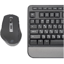 Комплект клавиатура+мышь Oklick S290W беспроводной, USB, 1600 DPI, чёрный