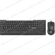 Комплект клавиатура+мышь Defender York C-777 проводной, USB, 1000 DPI, чёрный