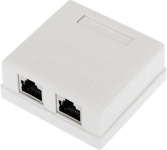 Рoзетка компьютерная внешняя Rexant 2-порта RJ-45 (8P8C), FTP экранированная, категория 6