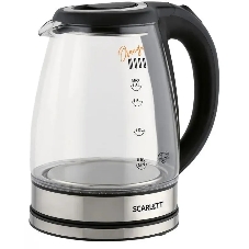 Чайник электрический Scarlett SC-EK27G36 1.8л. 1800Вт черный (корпус: стекло)