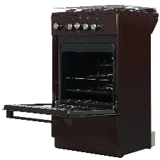 Плита газовая De Luxe 5040.32Г (КР) ЧР 014 коричневый, конфорок 4 шт, духовка 46 л, 50 см x 85 см x 50 см