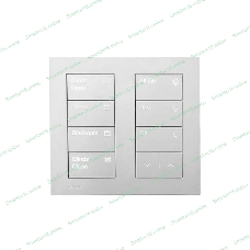 Кнопочная панель HQWT-S-P4RW-WH-E Lutron 7 кнопок и клавиши поднять.опустить, пластик белый.