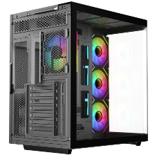 Корпус Eurocase M430ZAF Black, Midi-Tower, чёрный, 4 x 120 мм (3 x 120 мм на боковой панели, 1 x 120 мм на задней)