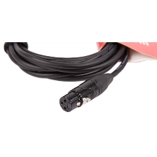 Кабель микрофонный FORCE FMC-06/4.5XLR (M) - XLR (F), высококачественный балансный, малошумящий с проводниками из безкислородной меди OFC, диаметр 6 мм, черные профессиональные металлические разъемы, длина 4,5 м, цвет черный