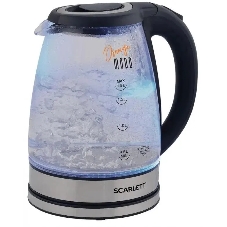Чайник электрический Scarlett SC-EK27G36 1.8л. 1800Вт черный (корпус: стекло)