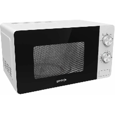 Микроволновая печь Gorenje MO20E1W белый, 20 л, 800 Вт, переключатели - поворотный механизм