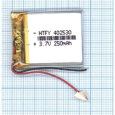 Аккумулятор Li-Pol (батарея) 4x25x30мм 2pin 3.7V/250mAh