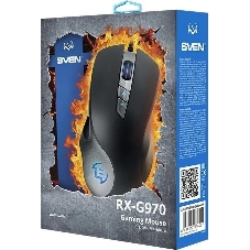 Мышь проводная SVEN RX-G970 черный, 4000 dpi, USB, кнопки - 7