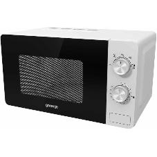 Микроволновая печь Gorenje MO20E1W белый, 20 л, 800 Вт, переключатели - поворотный механизм
