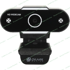 Веб-камера OKLICK OK-C012HD 1280x720, 30 кадр/с, USB Type-A, микрофон, универсальное крепление