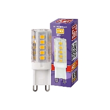 Лампа светодиодная JazzWay PLED-G9 5Вт капсульная 2700К теплый белый G9 320 лм 220-230В