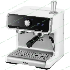 Кофеварка рожковая Kitfort КТ-7170 серебристый/белый, исп. кофе - молотый, 2,8 л, 2900 Вт, 20 бар