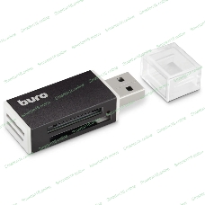 Кард-ридер Buro BU-CR-3104/черный/MMC/MS/MS Duo/MS Pro/RS-MMC/SD/SDHC/TF/mini-SD/USB 2.0/пластик