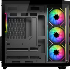 Корпус Eurocase M430ZAF Black, Midi-Tower, чёрный, 4 x 120 мм (3 x 120 мм на боковой панели, 1 x 120 мм на задней)