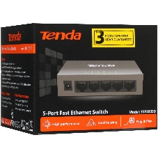 Коммутатор Tenda TEF1005D, 5×100 Мбит/с, неуправляемый