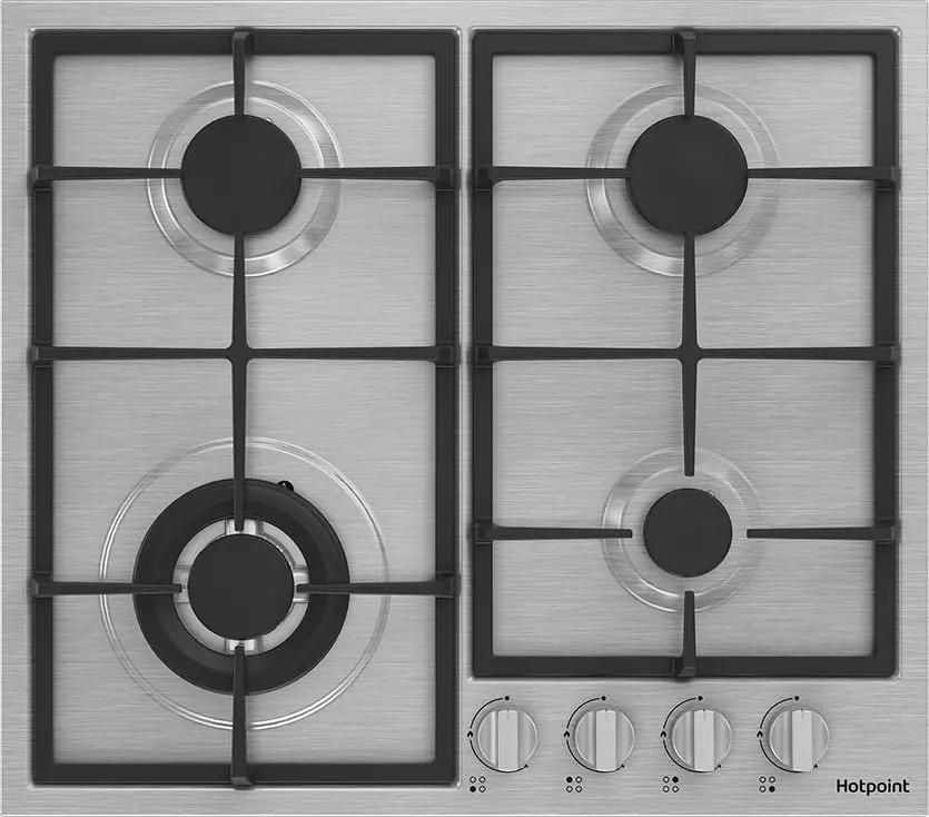 Газовая варочная панель Hotpoint HGMT 642 W IX, независимая, серебристый