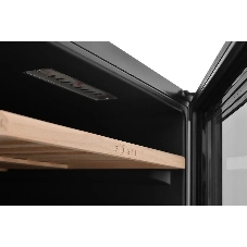 Винный шкаф ZÜGEL ZCWF521DB черный, 127 л, 2 отсека, 52 бут., класс A+