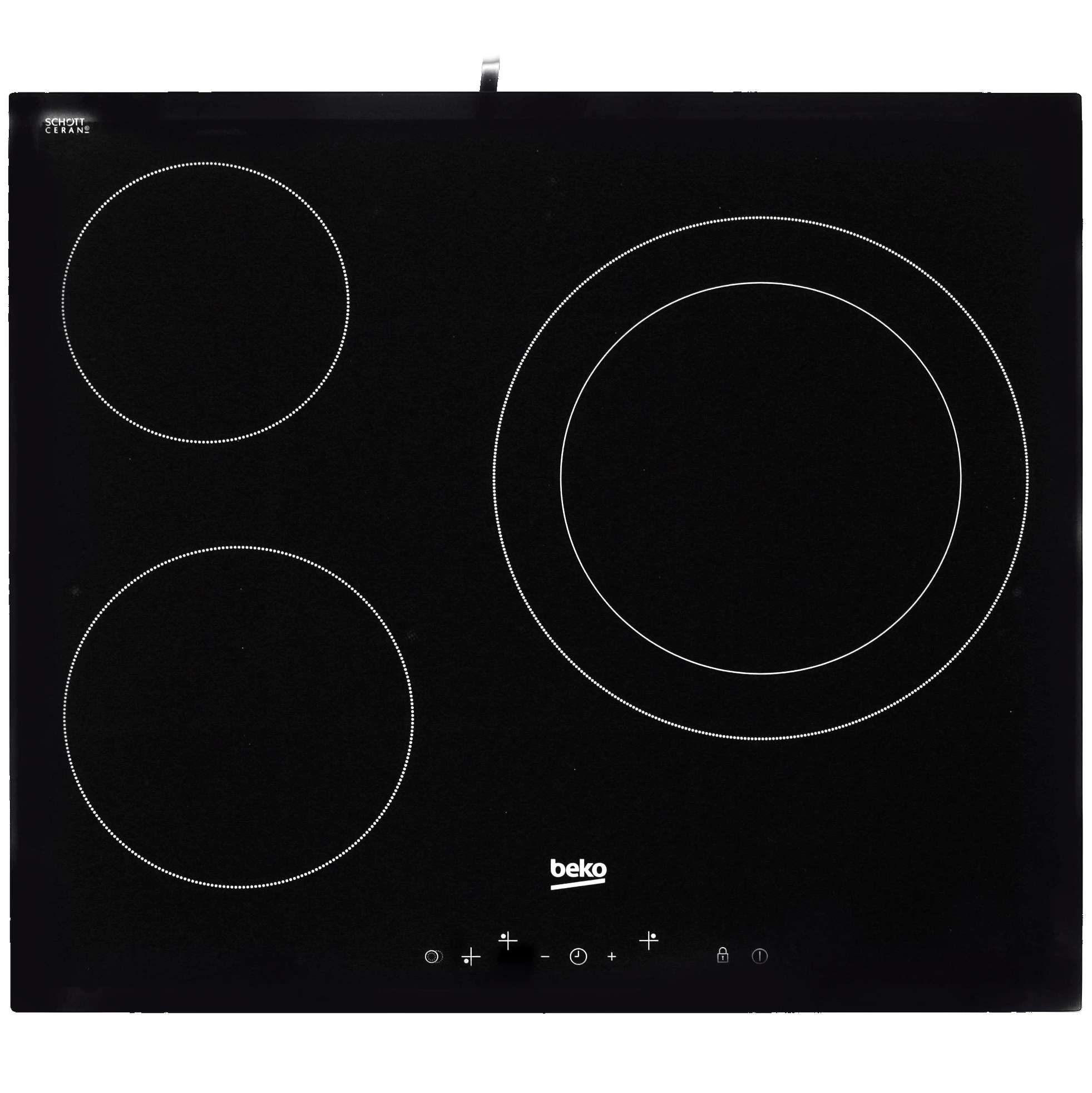 Электрическая варочная поверхность Beko HIC 63401 T, 3 конфорки, с зоной расширения, стеклокерамика, 5700 Вт