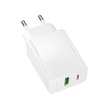 Сетевое зарядное устройство BOROFONE (6941991122767) BAS74A 1USB+1Type-C 3.0A QC3.0 PD 20W White