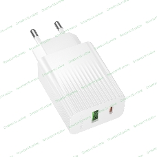 Сетевое зарядное устройство BOROFONE (6941991122767) BAS74A 1USB+1Type-C 3.0A QC3.0 PD 20W White