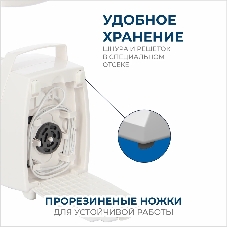 Мясорубка электрическая Аксион М33.02 белый, 1500 Вт, 1.7 кг/мин, реверс, защита от перегрузки, насадки - 5