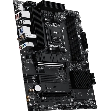 Материнская плата MSI PRO B850-S EVO WIFI, AM5, AMD B850, 4xDDR5 (до 256 ГБ), 4xSATA, 3xM.2 (1xPCIe 5.0, 2xPCIe 4.0), 1xPCIe 5.0 x16, 1xPCIe 4.0 x16, 1xHDMI, 1xDP, 1x5Gb LAN, Wi-Fi 7, Bluetooth 5.4, 1xUSB-C 10Gbps, 2xUSB-A 10Gbps, 2xUSB-A 5Gbps, 4xUSB-A 2.0, 3x3.5 мм, 7.1, чёрный, ATX