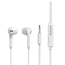 Проводные наушники Maxvi MHF-15 Easy белый, вкладыши, Jack 3.5 мм, встроенный микрофон