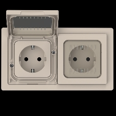 Рамка 2-местная IP55 Рпро-2-55-ФлЛ льняной FLITE
