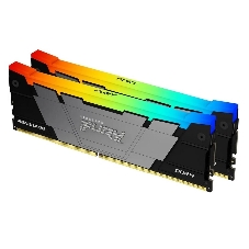 Оперативная память Kingston Fury Renegade, DDR4, 16Gb (2x8Gb), 3200MHz, CL16, DIMM, с радиаторами, RGB, черный