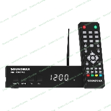 Приставка для цифрового ТВ SoundMax SM-DVBT284 черный, DVB-T2, DVB-T, DVB-C, HDMI, USB 2.0 х2