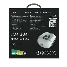 Наушники TWS More Choice BW07 белый, внутриканальные, Bluetooth, до 4 ч