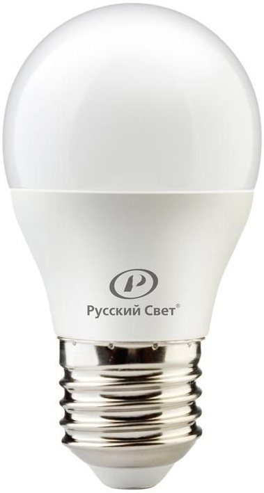 Лампа светодиодная RS G45 E27 8W 220-240V 2700К 8Вт 800лм Ra 90 шар Русский Свет 15010445048