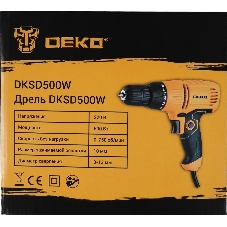 Дрель-шуруповерт Deko DKSD500W, 500 Вт, 28 Нм, щеточный