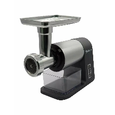 Мясорубка электрическая Sakura SA-6425G Premium серый, 2400 Вт, 2.5 кг/мин, реверс, защита от перегрузки, металлический лоток, насадки - 5