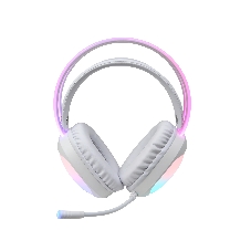 Гарнитура Marvo HG8959 Lumi 40 белый, проводная, 2×3.5 мм, микрофон с отключением, RGB-подсветка