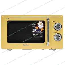 Микроволновая печь Tesler MM-2045 желтый, 20 л, 700 Вт, переключатели - поворотный механизм