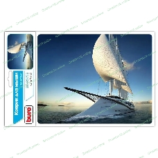 Коврик для мыши Buro BU-R51753 рисунок/яхта