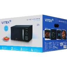 Микроволновая печь Vitek VT-MW1425 черный, 25 л, 900 Вт, переключатели - кнопки, поворотные переключатели