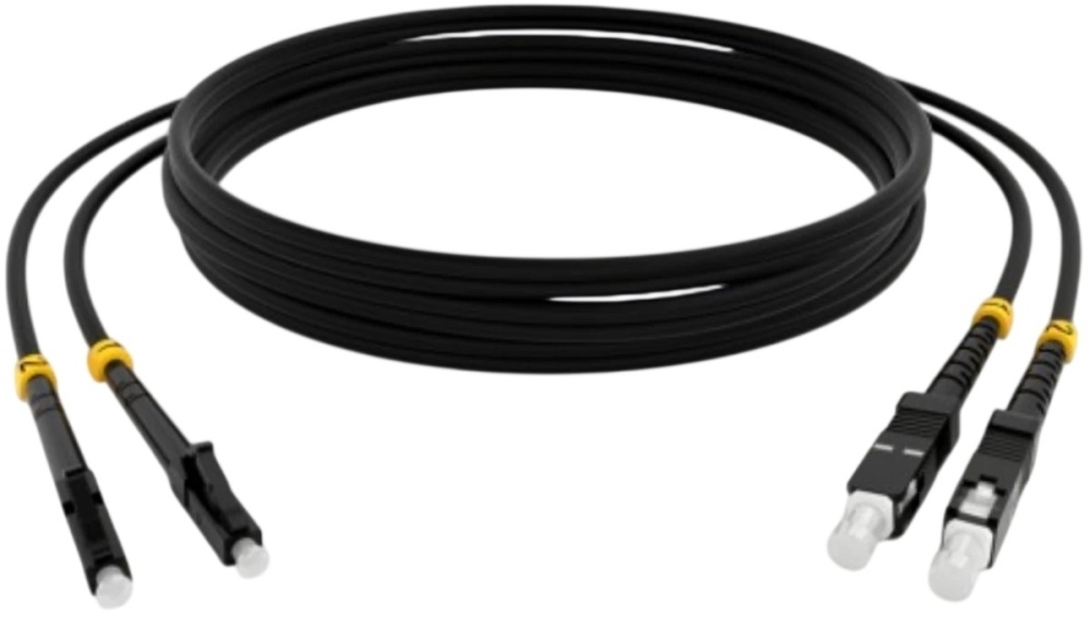 Патч-корд Cabeus FOP(D)-9-LC-SC-10M-BK 2x9/125 OS2 LC дуплекс-CS дуплекс 10м LSZH черный