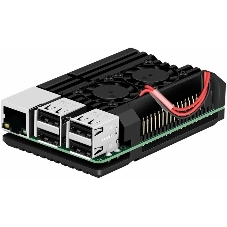 Корпус ACD RA503 Aluminum Case with Double Fans for Raspberry Pi 4B, черный