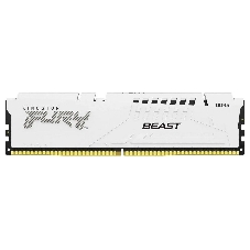 Оперативная память Kingston Fury Beast, DDR5, 16Gb (1x16Gb), 6000MHz, CL36, DIMM, с радиатором, белый