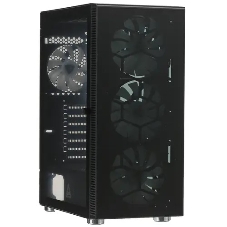 Компьютерный корпус Montech X3 GLASS, без БП, ATX 6x120мм 2xUSB 3.0 1xUSB3.1 audio bott PSU, черный